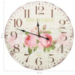 vidaXL Ceas de perete vintage, 60 cm, floare
