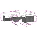vidaXL Set mobilier de grădină cu perne, 10 piese, gri, poliratan vidaXL Set mobilier de grădină cu perne, 10 piese, gri, poliratan