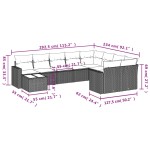 vidaXL Set canapele de grădină cu perne, 10 piese, negru, poliratan vidaXL Set canapele de grădină cu perne, 10 piese, negru, poliratan