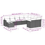 vidaXL Set canapele de grădină cu perne, 10 piese, bej, poliratan vidaXL Set canapele de grădină cu perne, 10 piese, bej, poliratan