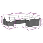 vidaXL Set canapele de grădină cu perne 10 piese gri deschis poliratan vidaXL Set canapele de grădină cu perne 10 piese gri deschis poliratan