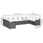 vidaXL Set canapele de grădină cu perne, 10 piese, bej, poliratan vidaXL Set canapele de grădină cu perne, 10 piese, bej, poliratan
