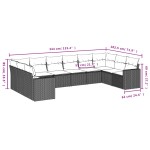 vidaXL Set mobilier de grădină cu perne, 10 piese, gri, poliratan vidaXL Set mobilier de grădină cu perne, 10 piese, gri, poliratan