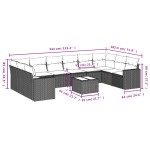vidaXL Set canapele de grădină cu perne, 11 piese, bej, poliratan vidaXL Set canapele de grădină cu perne, 11 piese, bej, poliratan