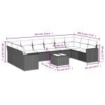 vidaXL Set canapele de grădină cu perne, 11 piese, bej, poliratan vidaXL Set canapele de grădină cu perne, 11 piese, bej, poliratan