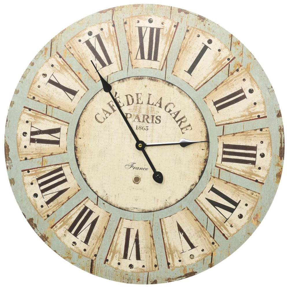 vidaXL Ceas de perete, multicolor, 60 cm, MDF