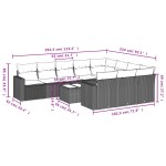 vidaXL Set canapele de grădină cu perne, 11 piese, bej, poliratan vidaXL Set canapele de grădină cu perne, 11 piese, bej, poliratan
