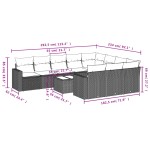 vidaXL Set canapele de grădină cu perne, 11 piese, maro, poliratan vidaXL Set canapele de grădină cu perne, 11 piese, maro, poliratan