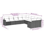 vidaXL Set mobilier de grădină cu perne, 10 piese, gri, poliratan vidaXL Set mobilier de grădină cu perne, 10 piese, gri, poliratan