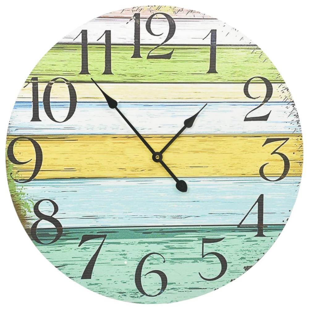 vidaXL Ceas de perete, multicolor, 60 cm, MDF