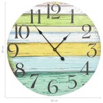 vidaXL Ceas de perete, multicolor, 60 cm, MDF vidaXL Ceas de perete, multicolor, 60 cm, MDF