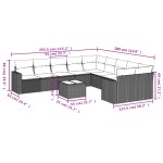 vidaXL Set canapele de grădină cu perne, 11 piese, bej, poliratan vidaXL Set canapele de grădină cu perne, 11 piese, bej, poliratan