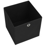 vidaXL Cutii depozitare, 4 buc., negru, 28x28x28 cm, material nețesut vidaXL Cutii depozitare, 4 buc., negru, 28x28x28 cm, material nețesut