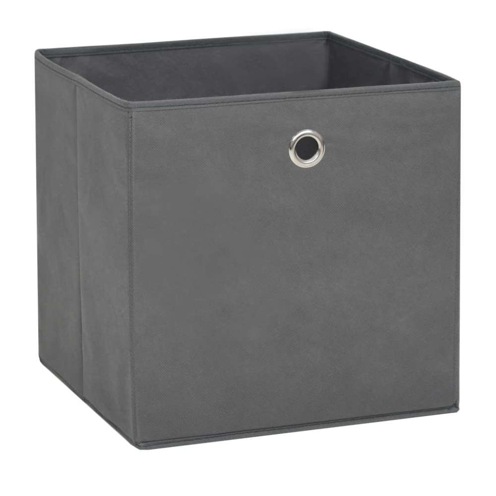 vidaXL Cutii de depozitare, 4 buc., gri, 28x28x28 cm, material nețesut