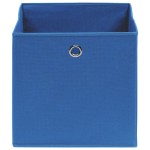 vidaXL Cutii depozitare, 4 buc., albastru, 28x28x28 cm, textil nețesut vidaXL Cutii depozitare, 4 buc., albastru, 28x28x28 cm, textil nețesut