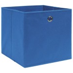 vidaXL Cutii depozitare 10 buc. albastru 28x28x28 cm material nețesut