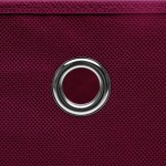 vidaXL Cutii de depozitare cu capac, 10 buc., roșu închis, 28x28x28cm