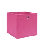vidaXL Cutii depozitare, 4 buc., roz, 28x28x28 cm, textil nețesut vidaXL Cutii depozitare, 4 buc., roz, 28x28x28 cm, textil nețesut