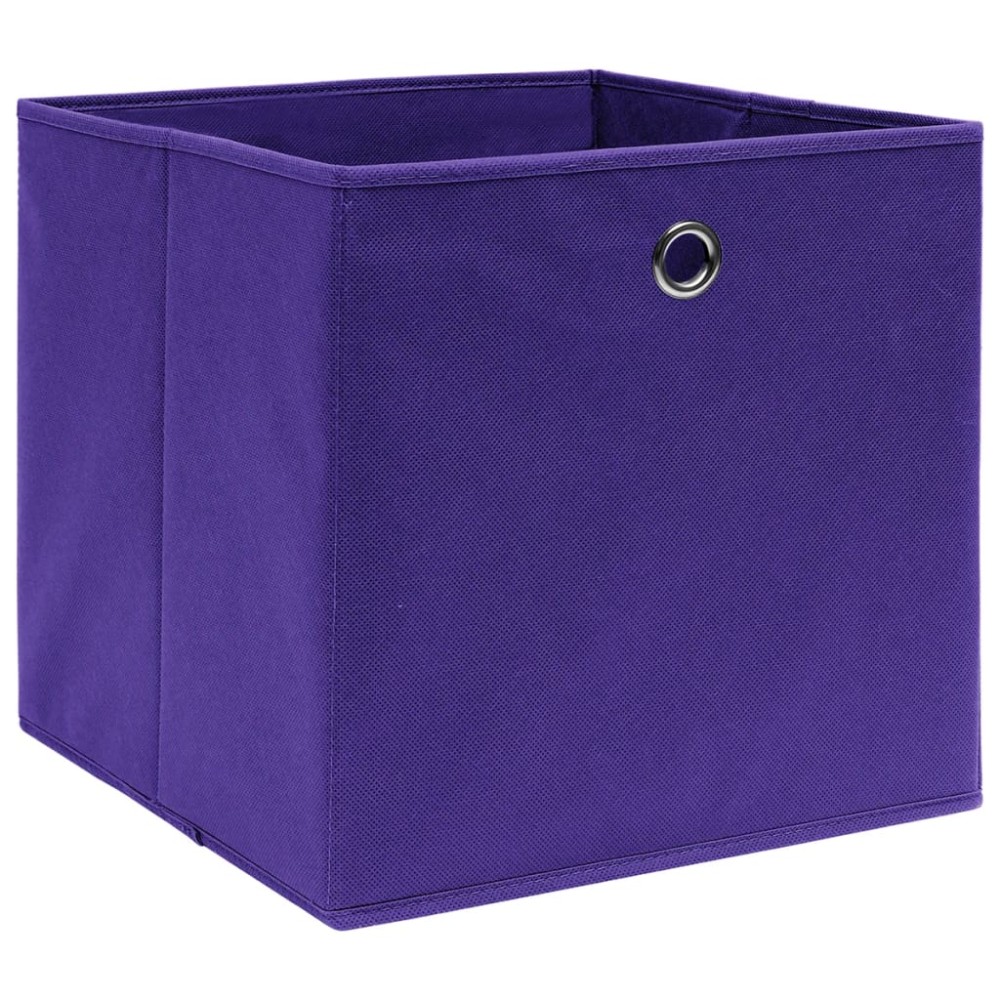 vidaXL Cutii de depozitare 10 buc. violet, 28x28x28 cm, textil nețesut