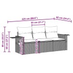 vidaXL Set canapele de grădină cu perne, 3 piese gri deschis poliratan