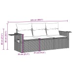 vidaXL Set canapele de grădină cu perne, 3 piese, maro, poliratan vidaXL Set canapele de grădină cu perne, 3 piese, maro, poliratan