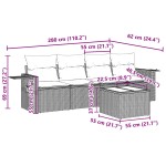vidaXL Set canapele de grădină cu perne, 5 piese gri deschis poliratan vidaXL Set canapele de grădină cu perne, 5 piese gri deschis poliratan
