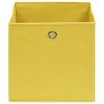 vidaXL Cutii depozitare, 10 buc., galben, 28x28x28 cm, textil nețesut