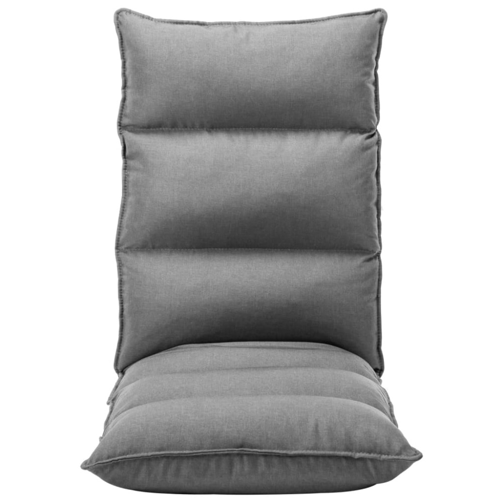 vidaXL Scaun de podea pliabil, gri deschis, material textil