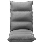 vidaXL Scaun de podea pliabil, gri deschis, material textil vidaXL Scaun de podea pliabil, gri deschis, material textil