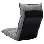 vidaXL Scaun de podea pliabil, gri deschis, material textil vidaXL Scaun de podea pliabil, gri deschis, material textil