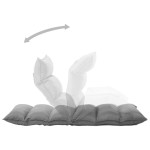 vidaXL Scaun de podea pliabil, gri deschis, material textil vidaXL Scaun de podea pliabil, gri deschis, material textil