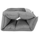 vidaXL Scaun de podea pliabil, gri deschis, material textil vidaXL Scaun de podea pliabil, gri deschis, material textil