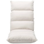 vidaXL Scaun de podea pliabil, crem, material textil vidaXL Scaun de podea pliabil, crem, material textil