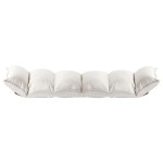 vidaXL Scaun de podea pliabil, crem, material textil vidaXL Scaun de podea pliabil, crem, material textil