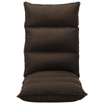 vidaXL Scaun de podea pliabil, maro, material textil vidaXL Scaun de podea pliabil, maro, material textil