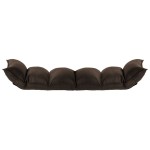 vidaXL Scaun de podea pliabil, maro, material textil vidaXL Scaun de podea pliabil, maro, material textil