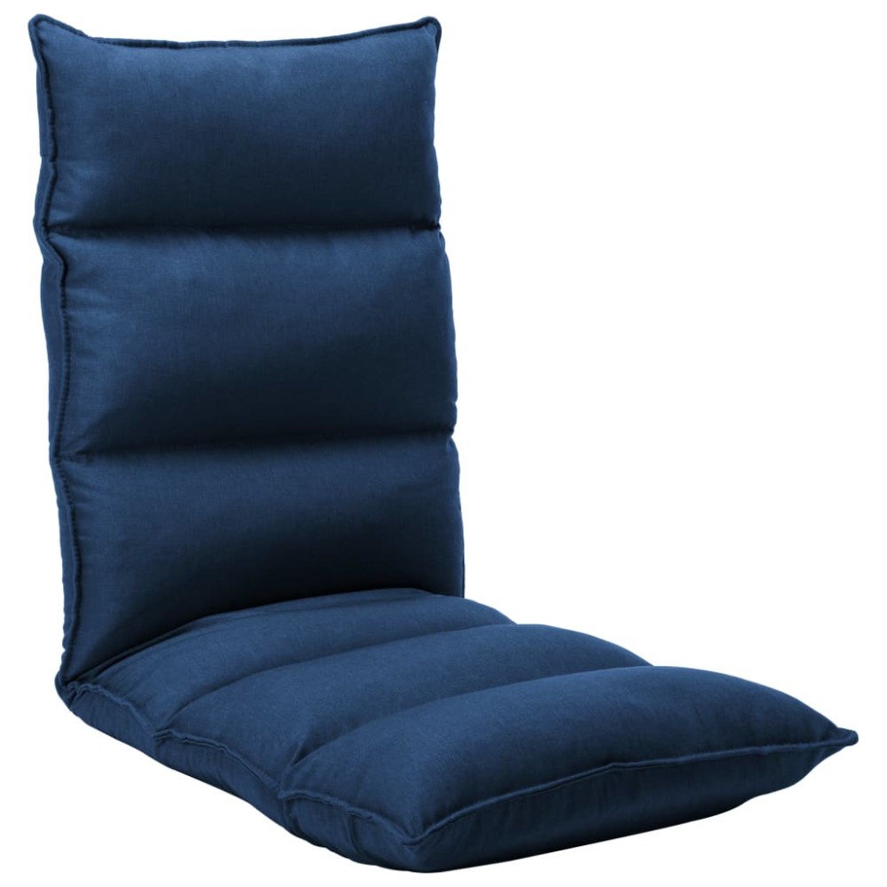 vidaXL Scaun de podea pliabil, albastru, material textil