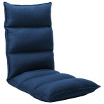 vidaXL Scaun de podea pliabil, albastru, material textil vidaXL Scaun de podea pliabil, albastru, material textil
