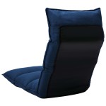 vidaXL Scaun de podea pliabil, albastru, material textil vidaXL Scaun de podea pliabil, albastru, material textil