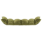 vidaXL Scaun de podea pliabil, verde, material textil vidaXL Scaun de podea pliabil, verde, material textil