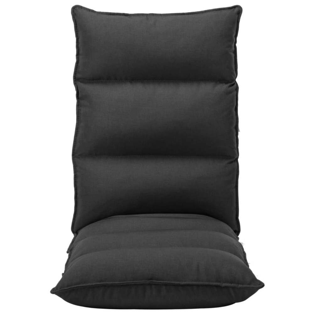 vidaXL Scaun de podea pliabil, negru, material textil