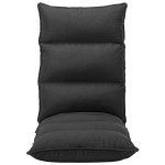 vidaXL Scaun de podea pliabil, negru, material textil vidaXL Scaun de podea pliabil, negru, material textil