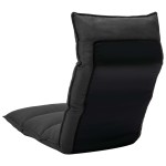 vidaXL Scaun de podea pliabil, negru, material textil vidaXL Scaun de podea pliabil, negru, material textil