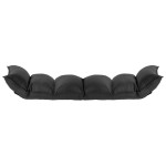 vidaXL Scaun de podea pliabil, negru, material textil vidaXL Scaun de podea pliabil, negru, material textil