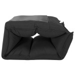 vidaXL Scaun de podea pliabil, negru, material textil vidaXL Scaun de podea pliabil, negru, material textil