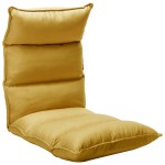 vidaXL Scaun de podea pliant, galben muștar, material textil vidaXL Scaun de podea pliant, galben muștar, material textil