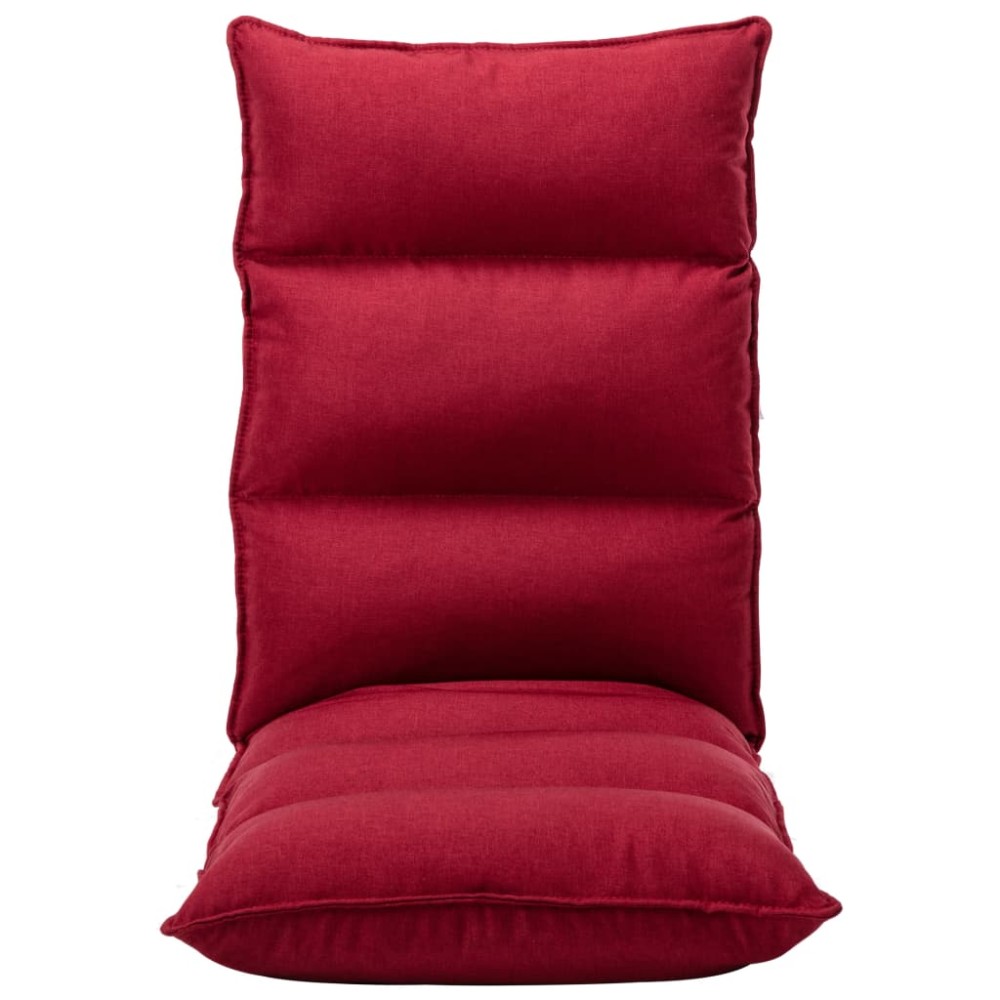 vidaXL Scaun de podea pliabil, roșu vin, material textil