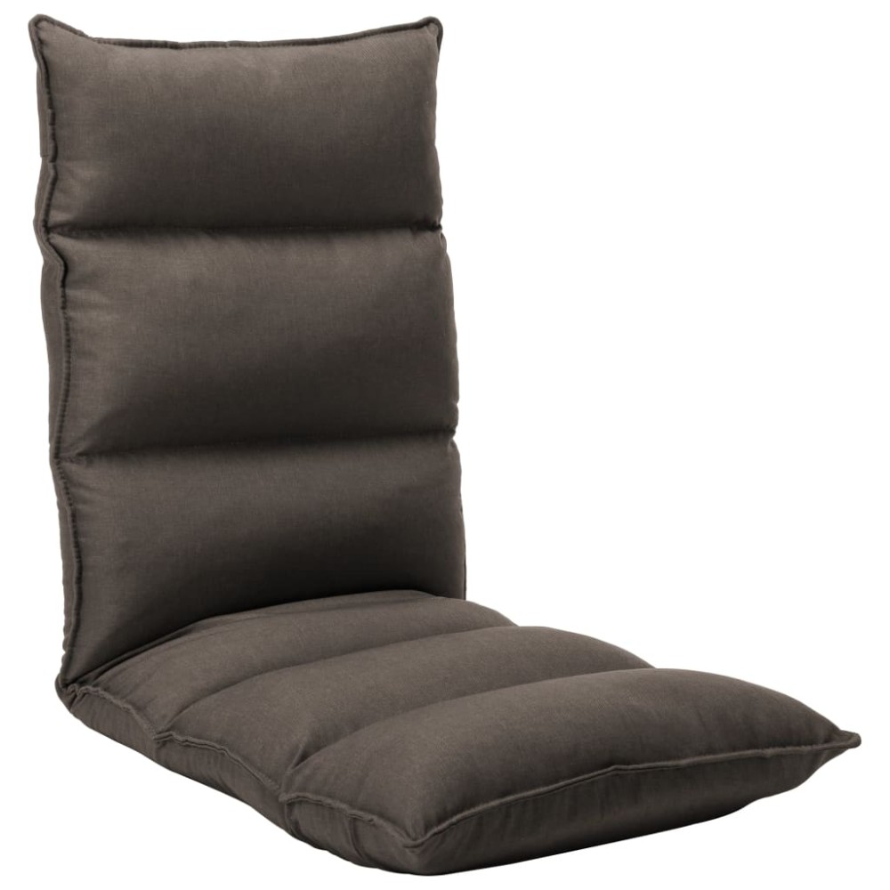 vidaXL Scaun de podea pliabil, gri taupe, material textil