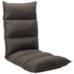 vidaXL Scaun de podea pliabil, gri taupe, material textil vidaXL Scaun de podea pliabil, gri taupe, material textil