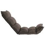 vidaXL Scaun de podea pliabil, gri taupe, material textil vidaXL Scaun de podea pliabil, gri taupe, material textil